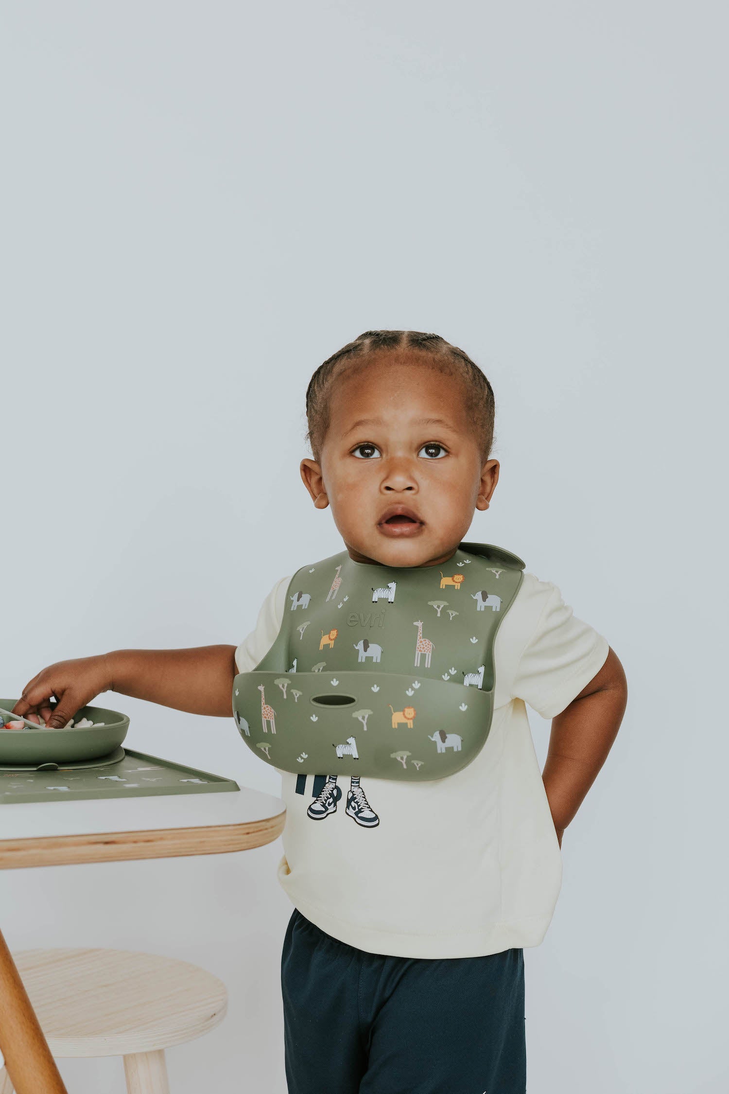 Printed Silicone Bib Safari – Evri